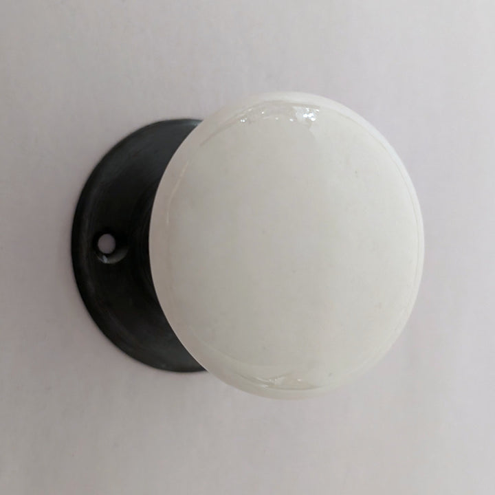 Doorknob Set - Porcelain White