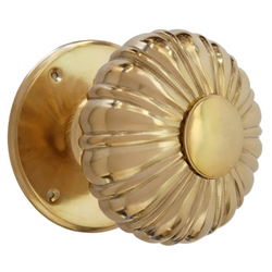 Brass Center Doorknob - Large