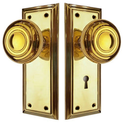 Doorknob Set - Lined (6⅞")