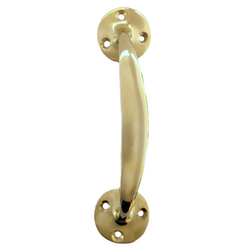 Brass Door Pull - Offset (6")