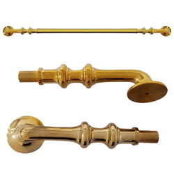 Brass Security Push Bar Set