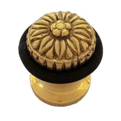 Floor Doorstop - Brass Flower