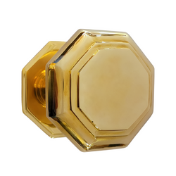 Brass Center Doorknob - Octagon (Large)