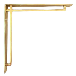 Arts & Crafts Brass Shelf Bracket (8-¾" x 8-¾")