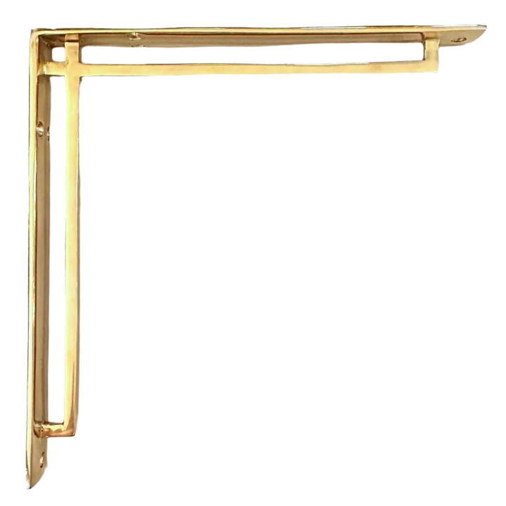 Arts & Crafts Brass Shelf Bracket (8-¾