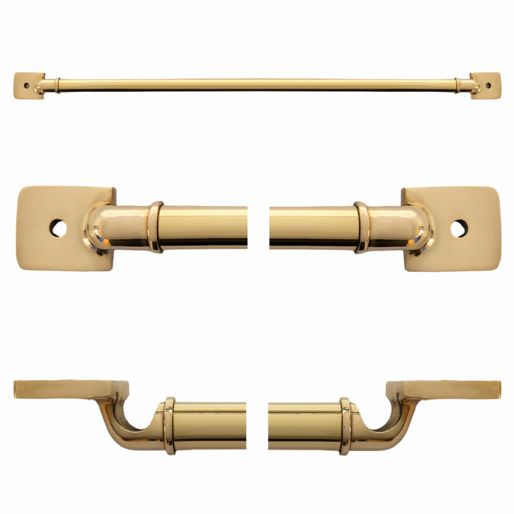 Brass Security Push Bar Set