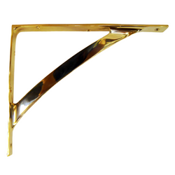 Brass Shelf Bracket - Plain Tip (8" x 10")