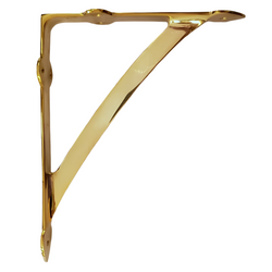 Brass Shelf Bracket - Spear Tip (8" x 10")