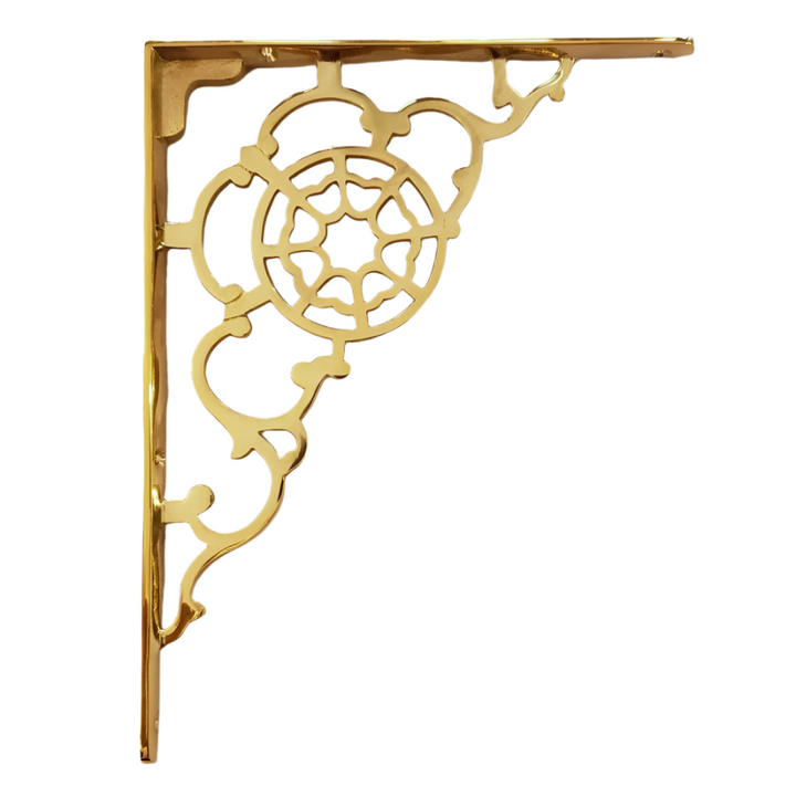 Ornate Brass Shelf Bracket  (8